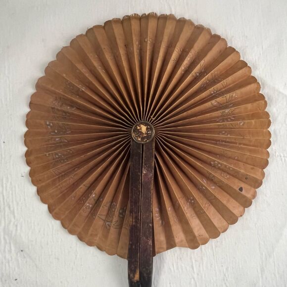 Victorian Mourning Fan Fans Lot of 3 colorful Black Red Gothic handheld - Picture 3 of 16